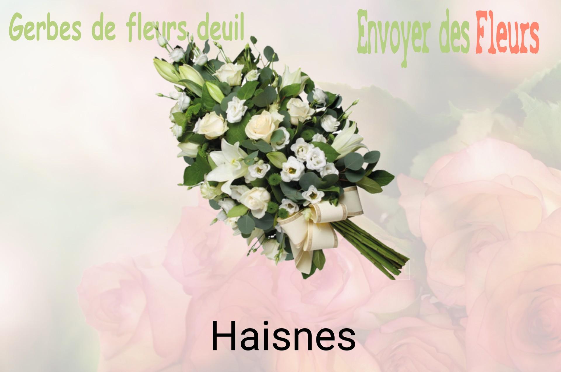 Gerbe de fleurs de deuil livrée à Haisnes